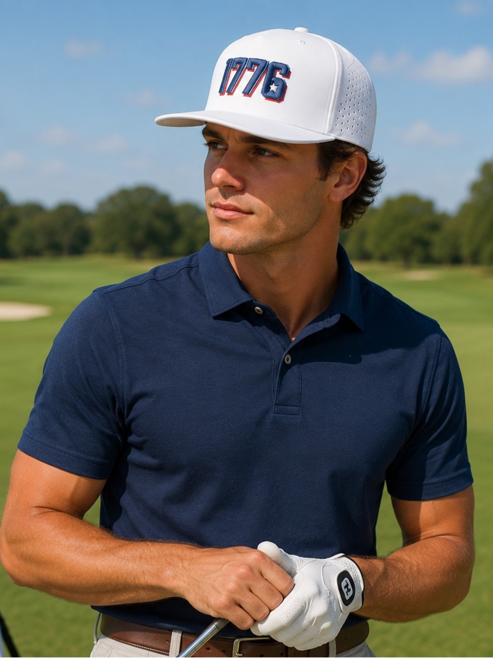 NWT 1776 Performance Hat Father’s Day Gift for Dad Patriotic Cap Golf Boat Pool